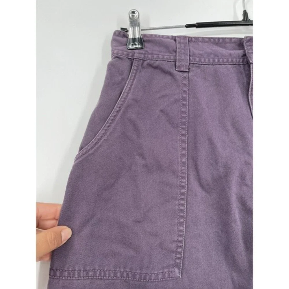 Cabelas Casuals Women's‎ Purple Cotton Cargo Skirt Size 10 Knee Length